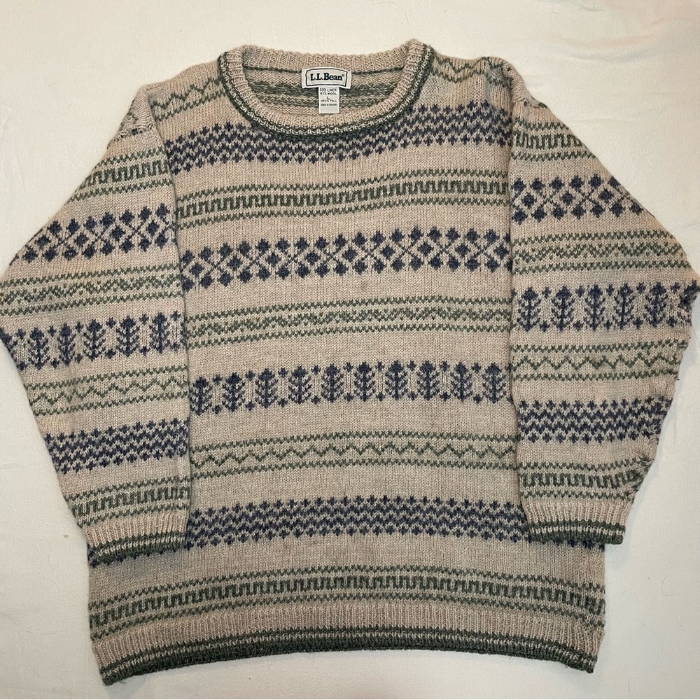 Vintage L.L. Bean Sweater Irish Sweater Size Large